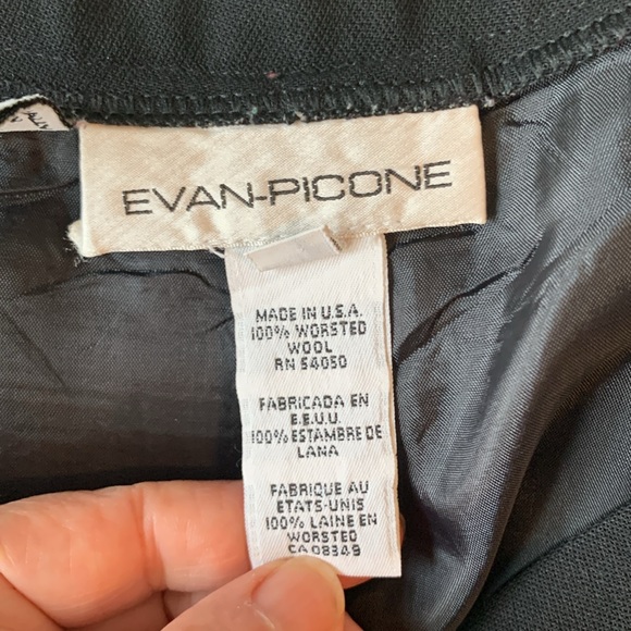 Woman’s worsted Wool. Lined Evans Picone black dress pants size 16w. USA made. - Picture 4 of 6